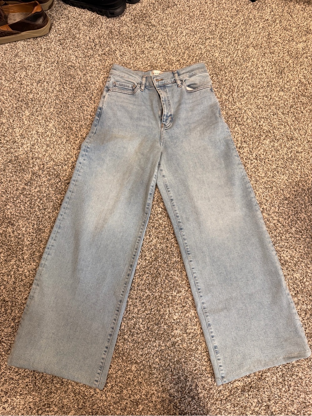 Frame Denim Light Blue Wide-Leg Jeans